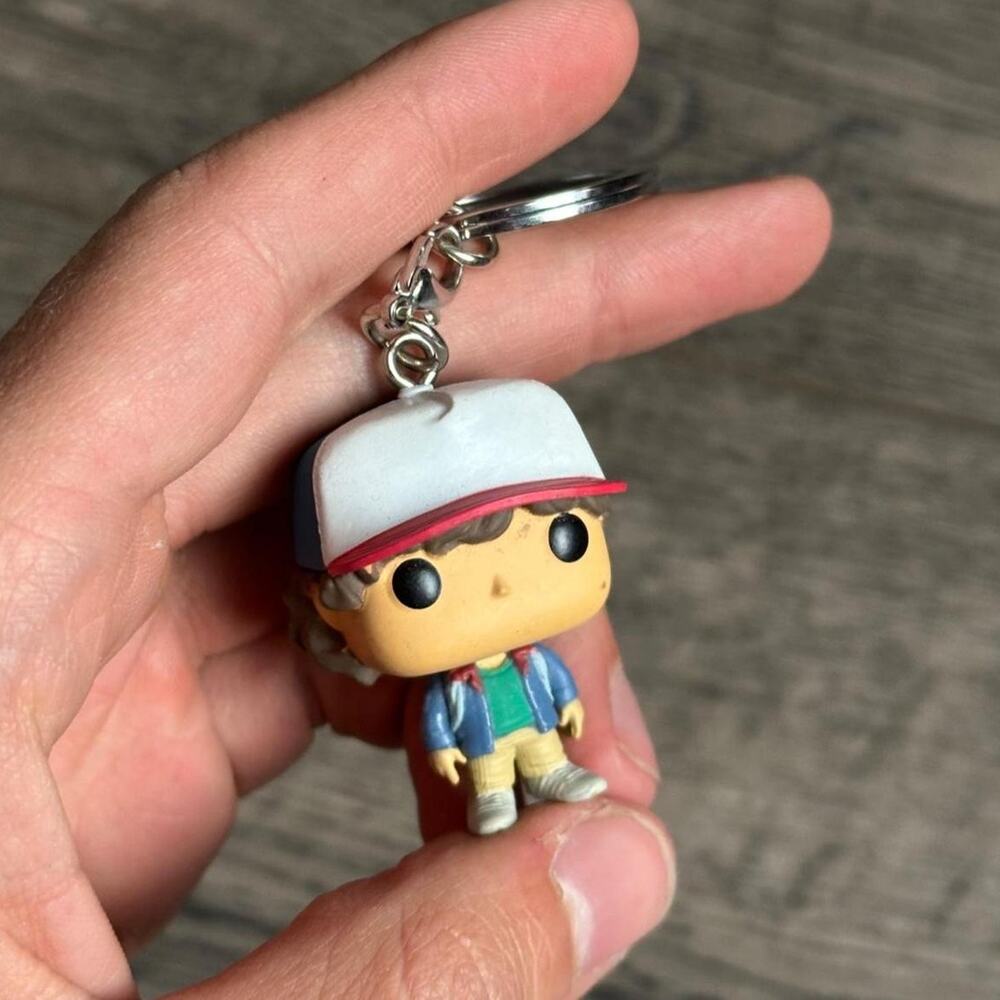 Rare 2017 Funko Pocket Pop! Netflix Stranger Things Dustin Figure Keychain Toy